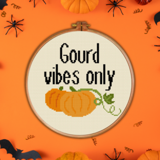Gourd Vibes Only Cross Stitch Pattern