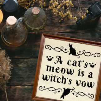 A Cat's Meow Cross Stitch Pattern