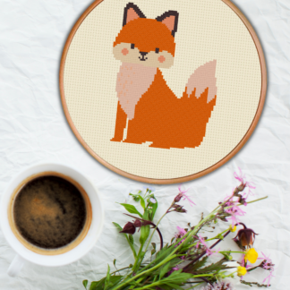 Smiling Fox Cross Stitch Pattern