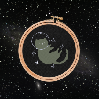 Space Kitty Cross Stitch Pattern