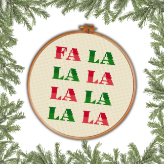 Fa la la la la Cross Stitch Pattern