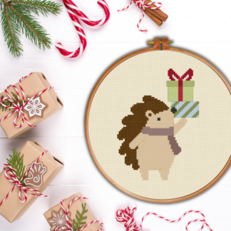 Hedgehog Gifts Cross Stitch Pattern