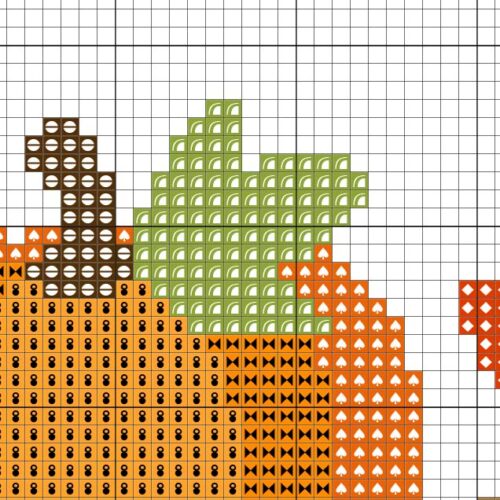 Pumpkin Cart Cross Stitch Pattern - Image 3