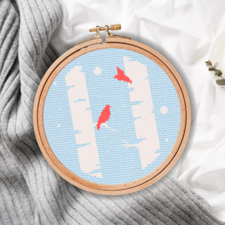 Winter Birds Cross Stitch Pattern