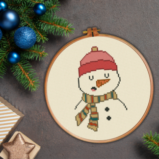 Singing Snowman Solo Cross Stitch Pattern