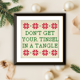 Don’t Get Your Tinsel in a Tangle Cross Stitch Pattern