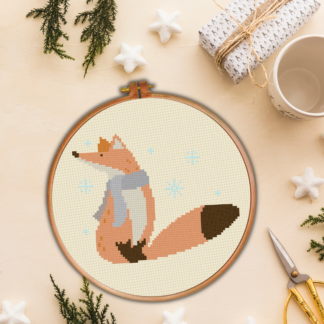 Winter Fox Cross Stitch Pattern