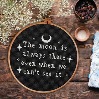 The Moon Is Always There Cross Stitch Pattern