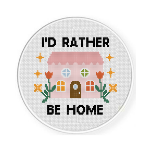 I'd Rather Be Home Cross Stitch Pattern - Image 2