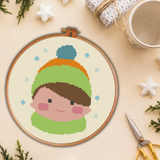 Cute Winter Boy Cross Stitch Pattern