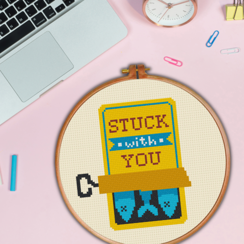 Stuck With You Cross Stitch Pattern