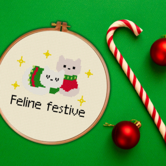 Feline Festive Cross Stitch Pattern