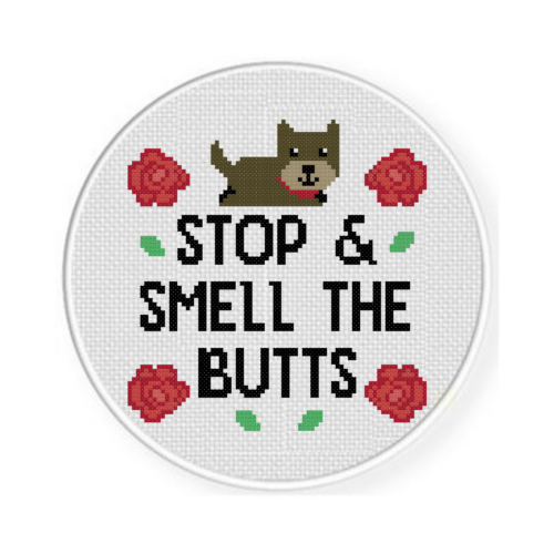 Stop And Smell The Butts Cross Stitch Pattern - Image 2