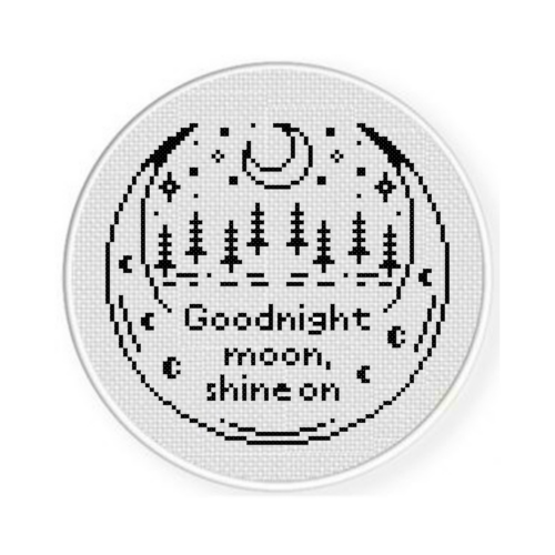 Goodnight Moon, Shine On Cross Stitch Pattern - Image 2