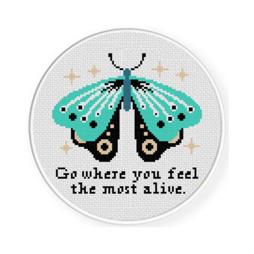 Go Where You Feel The Most Alive Cross Stitch Pattern - Image 2