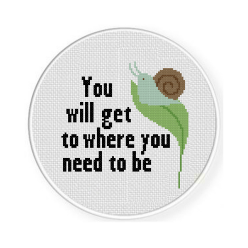 Snail On A Leaf Cross Stitch Pattern - Image 2