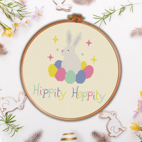 Hippity Hoppity Cross Stitch Pattern