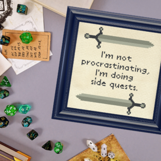 I'm Not Procrastinating, I'm Doing Side Quests Cross Stitch Pattern