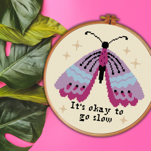 It's Okay To Go Slow Cross Stitch Pattern