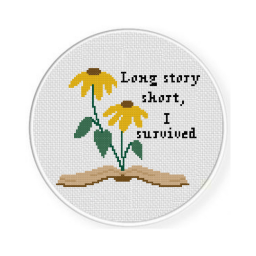 Long Story Short. I Survived Cross Stitch Pattern - Image 2