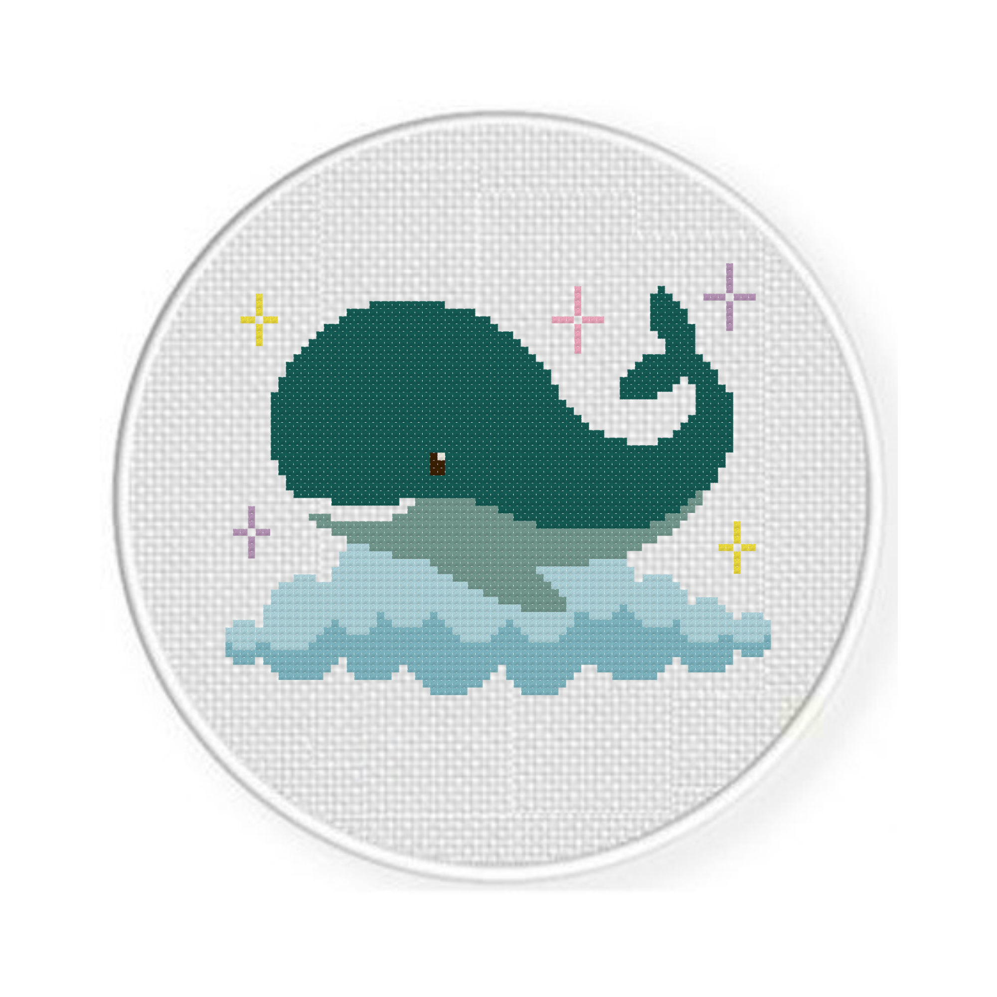 Whale Clouds Cross Stitch Pattern – Daily Cross Stitch