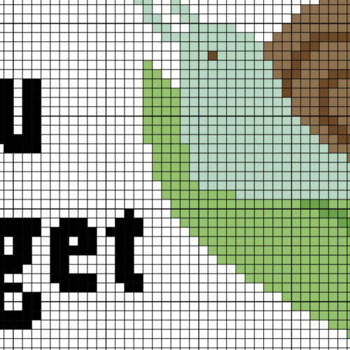 Snail On A Leaf Cross Stitch Pattern - Image 3