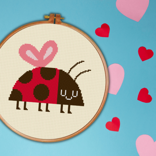 Love Bug Again Cross Stitch Pattern