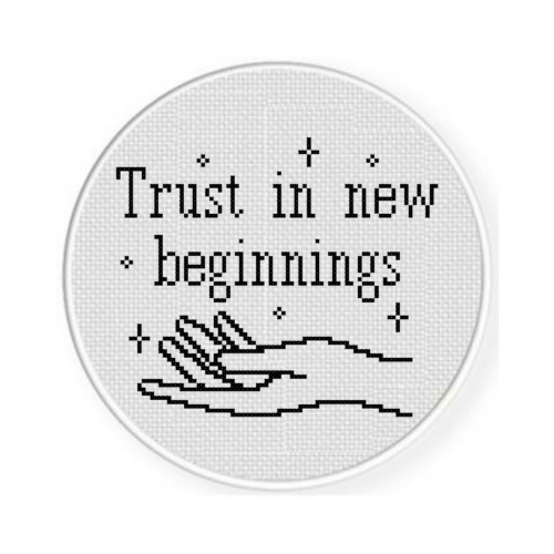 Trust In New Beginnings Cross Stitch Pattern - Image 2