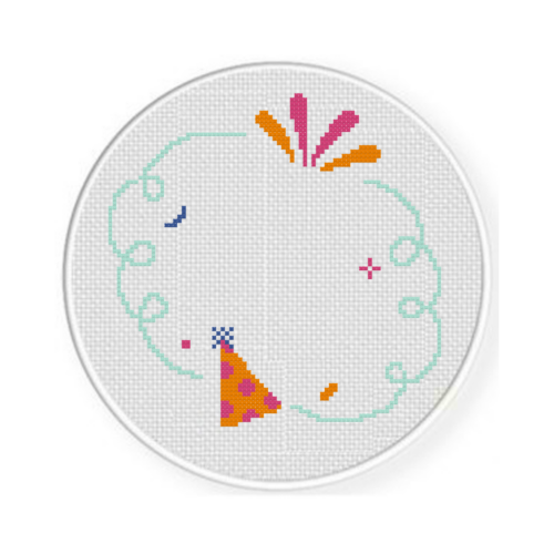 Party Frame Cross Stitch Pattern - Image 2