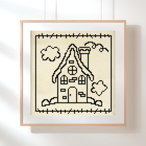 House Patch Cross Stitch Pattern