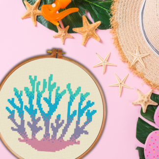 Pretty Coral Cross Stitch Pattern