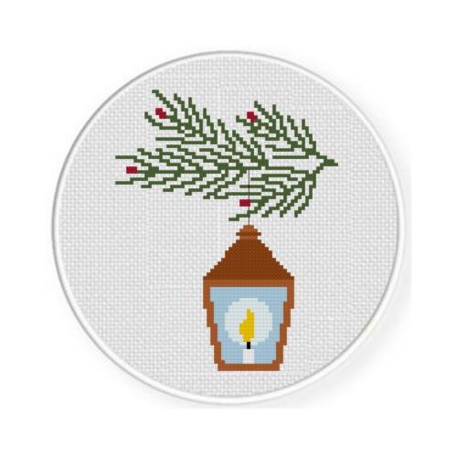 Pine Tree Lantern Cross Stitch Pattern - Image 2