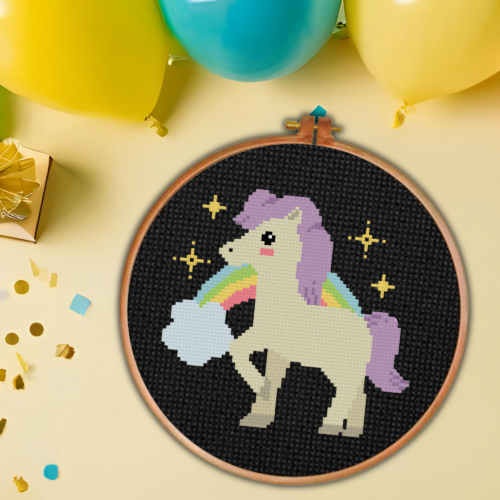 Pony Rainbow Cross Stitch Pattern