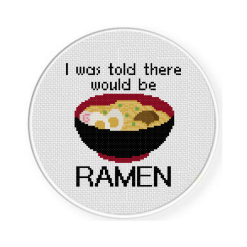 I Was Told There Would Be Ramen Cross Stitch Pattern - Image 2
