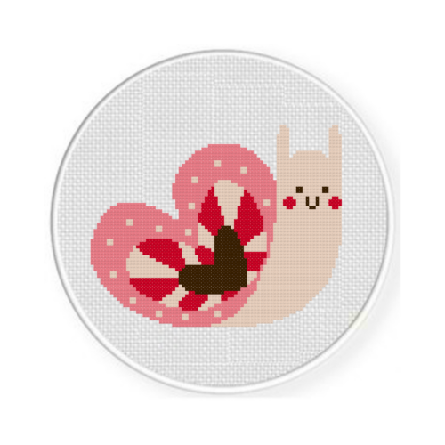 Snail Valentine Cross Stitch Pattern - Image 2