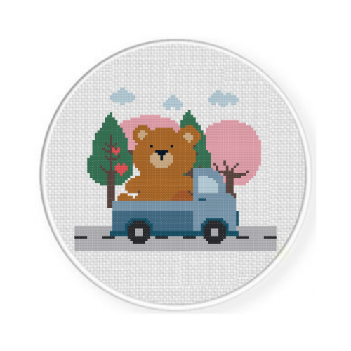 Giant Teddy Gift Cross Stitch Pattern - Image 2
