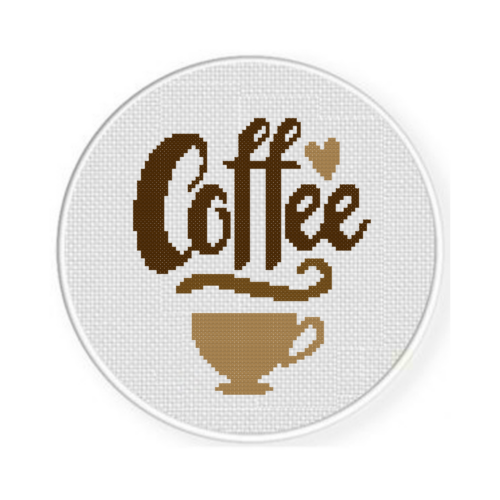 Coffee Typography Cross Stitch Pattern - Image 2