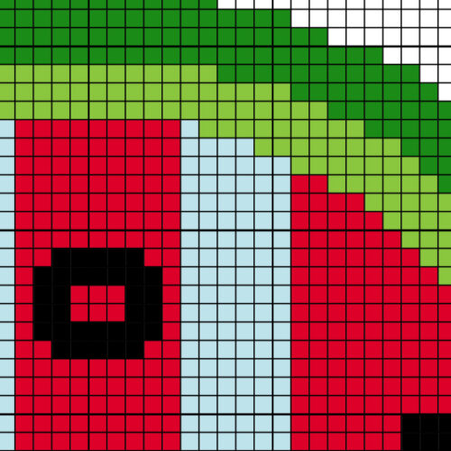 Two Faced Kawaii Watermelon Cross Stitch Pattern - Image 3