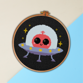 Cute UFO Cross Stitch Pattern