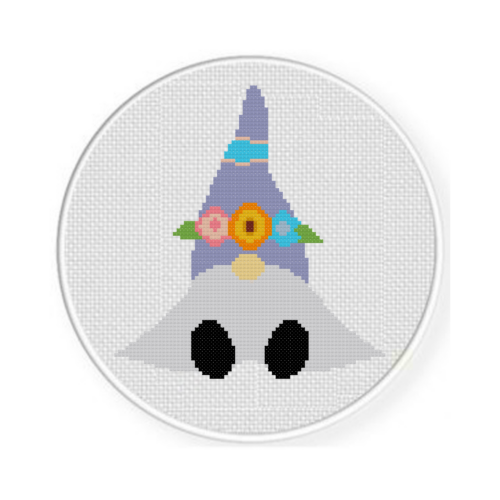 Sitting Spring Gnome Cross Stitch Pattern - Image 2