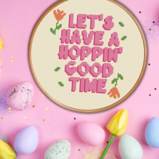 Let's Have A Hoppin' Good Time Cross Stitch Pattern