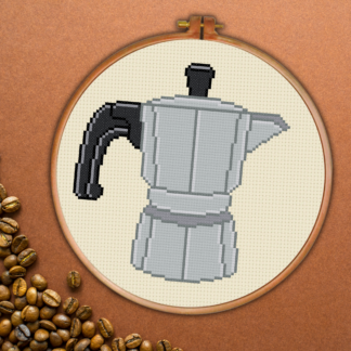 Moka Pot Cross Stitch Pattern