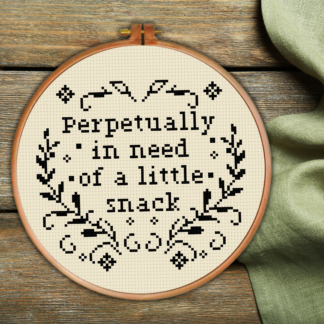 Perpetually In Need Of A Little Snack Cross Stitch Pattern