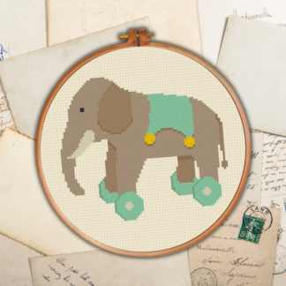 Elephant Vintage Toy Cross Stitch Pattern