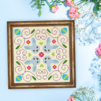 Easter Bunny Block Cross Stitch Pattern