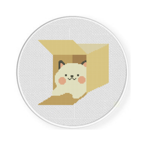 Cat In A Box Cross Stitch Pattern - Image 2