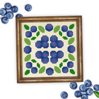 Blueberry Square Cross Stitch Pattern