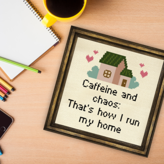 Caffeine and chaos: That’s how I run my home Cross Stitch Pattern