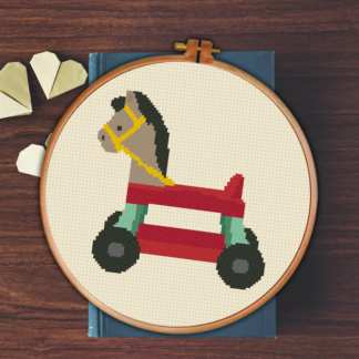 Horse Vintage Toy Cross Stitch Pattern