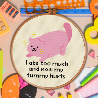 I Ate Too Much Cross Stitch Pattern
